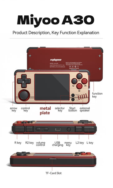 Miyoo A30 Pocket Game Handheld